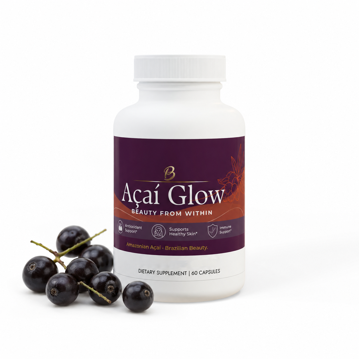 Belezuras Açaí Glow — Beauty From Within (60 Capsules)